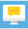 computer display chat or message icon vector image vector image