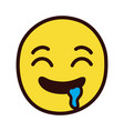 drooling emoji face vector image