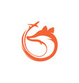 fox travel logo vector image
