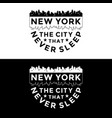new york city that never sleep des vector image