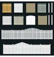 set of fence palisade vector image