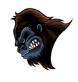 angry gorilla head vector image