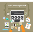 application or website development flat design vector image