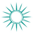 retro sun badge vintage blank round label vector image vector image