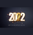happy new year 2022 holiday greeting card design vector image vector image
