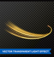 light line gold swirl effect glitter fire vector image