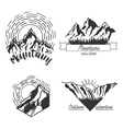 mountains black emblems vector image vector image