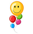 Colorful balloons with happy face Royalty Free Vector Image