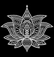 mehndi henna tattoo lotus flower design vector image vector image