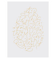 pen line alphabet gold vector image vector image