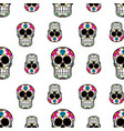 seamless pattern with mexican sugar skulls design vector image