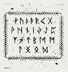 Futhark runic alphabet Royalty Free Vector Image