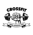 hard athletic fitness club badge vector image