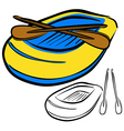 inflatable boat vector image