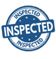 inspected grunge rubber stamp vector image