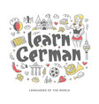 learn german concept vector image