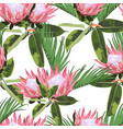 watercolor style exotic tropical leaves pattern vector image
