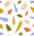 fall leaf pattern seamless background texture vector image vector image
