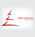 red abstract merry christmas tree arrow paper cut vector image