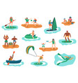 sea outdoor activities water and beach sports vector image