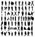 silhouette of people vector image