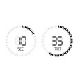 stopwatch timer digital countdown vector image