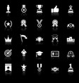 success icons with reflect on black background vector image vector image