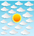 sun sky clouds vector image