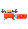 camping stove butane gas burner cartoon icon vector image vector image