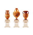 greek vase ancient museum pillar vector image vector image