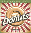retro donuts poster vector image