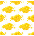 seamless pattern with fresh bright mango juice vector image