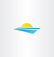 tourism summer sun water logo element vector image vector image