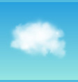 transparent white cloud on the sky realistic vector image