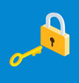 isometric closed lock vector image