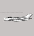 mikoyan-gurevich mig-19pm farmer-e vector image vector image