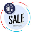 sale discount 60 off circle frame background vect vector image