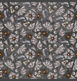 cartoon funny halloween seamless pattern vector image vector image