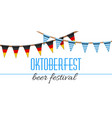 german and bavarian flags for oktoberfest vector image