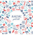 hand drawn marine background vector image