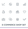 set of e-commerce icons shopping and online can vector image