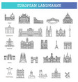 simple linear icon set representing global vector image vector image