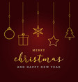 beautiful christmas ornament background vector image vector image