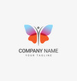 butterfly logo template vector image vector image