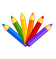 fun kids bright cartoon color pencils vector image vector image