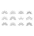 half sun sunrise sunset sunshine weather icon set vector image