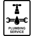 icon of plumbing service vector image vector image