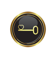 key icon with heart vector image vector image