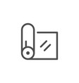 fabric roll line icon vector image