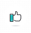 flat hand like icon vector image
